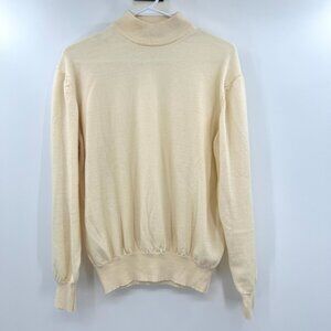 Grant Thomas 100% Extra Fine Italian Merino Wool Mock Neck Sweater Women's Large